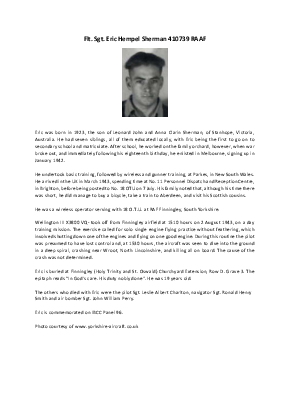 A preview of a PDF biography for Sherman, Eric Hempel